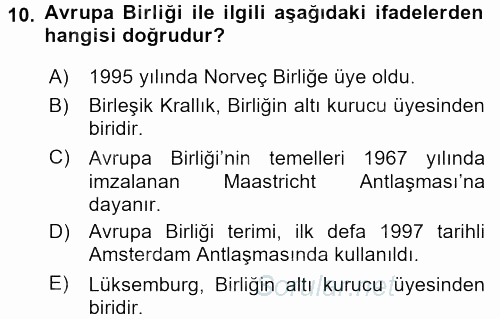 Kamu Özel Kesim Yapısı Ve İlişkileri 2016 - 2017 3 Ders Sınavı 10.Soru