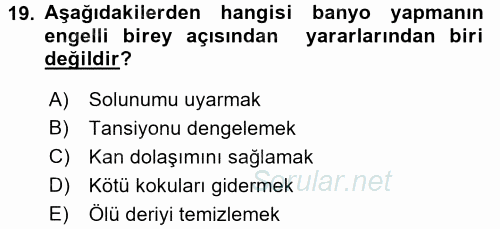 Bakım Elemanı Yetiştirme Ve Geliştirme 2 2016 - 2017 Ara Sınavı 19.Soru