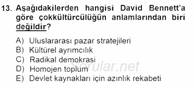 Siyaset Felsefesi 2 2014 - 2015 Dönem Sonu Sınavı 13.Soru