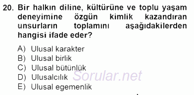 Siyaset Felsefesi 2 2014 - 2015 Dönem Sonu Sınavı 20.Soru