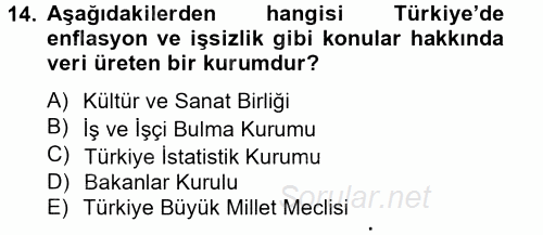 Haber Türleri 2014 - 2015 Ara Sınavı 14.Soru