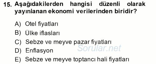 Haber Türleri 2014 - 2015 Ara Sınavı 15.Soru