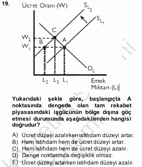 Çalışma Ekonomisi 2014 - 2015 Ara Sınavı 19.Soru