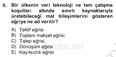 Uluslararası Ticaret 2012 - 2013 Ara Sınavı 5.Soru