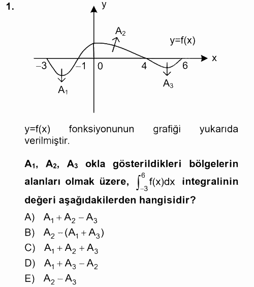 Matematik 2 2012 - 2013 Ara Sınavı 1.Soru