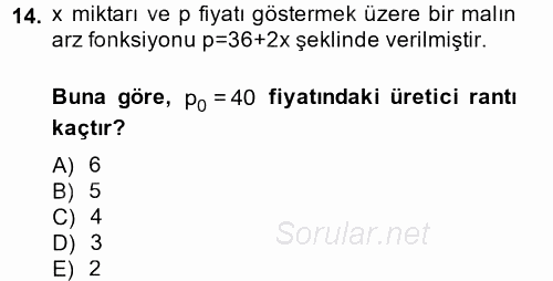 Matematik 2 2012 - 2013 Ara Sınavı 14.Soru