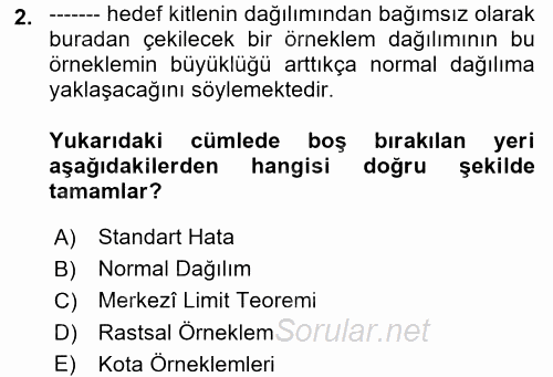 Uluslararası İlişkilerde Araştırma Yöntemleri 2017 - 2018 Dönem Sonu Sınavı 2.Soru