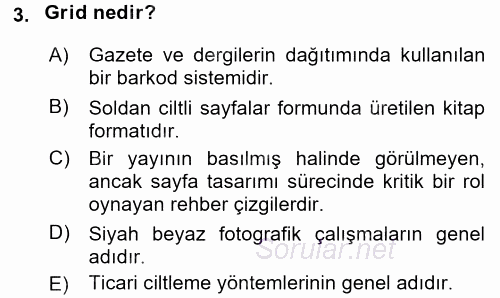 Halkla İlişkiler Uygulama Teknikleri 2017 - 2018 3 Ders Sınavı 3.Soru