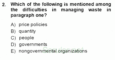 İleri Okuma Ve Yazma Becerileri 2 2014 - 2015 Ara Sınavı 2.Soru