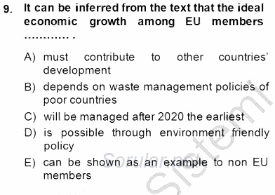 İleri Okuma Ve Yazma Becerileri 2 2014 - 2015 Ara Sınavı 9.Soru