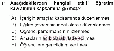 Öğretim İlke Ve Yöntemleri 2015 - 2016 Ara Sınavı 11.Soru