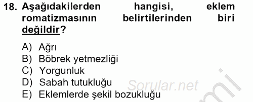 Çatışma ve Stres Yönetimi 2 2012 - 2013 Dönem Sonu Sınavı 18.Soru