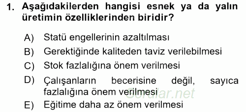 Sosyal Bilimlerde Temel Kavramlar 2016 - 2017 Ara Sınavı 1.Soru