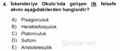 Mantığın Gelişimi 2015 - 2016 Tek Ders Sınavı 4.Soru