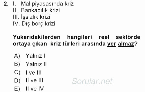 Kriz İletişimi Ve Yönetimi 2017 - 2018 3 Ders Sınavı 2.Soru