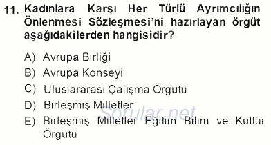 Sosyal Politika 2014 - 2015 Dönem Sonu Sınavı 11.Soru