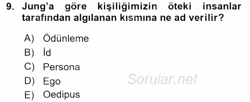 İş ve Yaşamda Motivasyon 2016 - 2017 Ara Sınavı 9.Soru