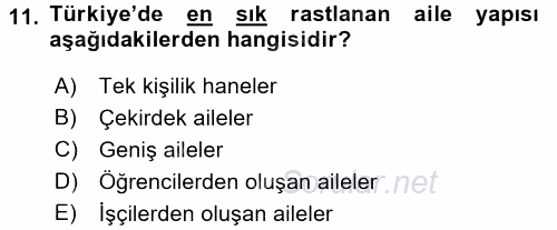 Aile Ekonomisi 2016 - 2017 Dönem Sonu Sınavı 11.Soru