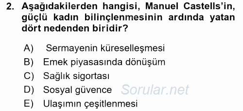 Aile Ekonomisi 2016 - 2017 Dönem Sonu Sınavı 2.Soru