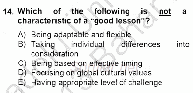 Çocuklara Yabancı Dil Öğretimi 2 2012 - 2013 Dönem Sonu Sınavı 14.Soru