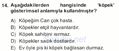 Genel Dilbilim 2 2013 - 2014 Ara Sınavı 14.Soru