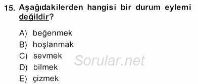 Genel Dilbilim 2 2013 - 2014 Ara Sınavı 15.Soru