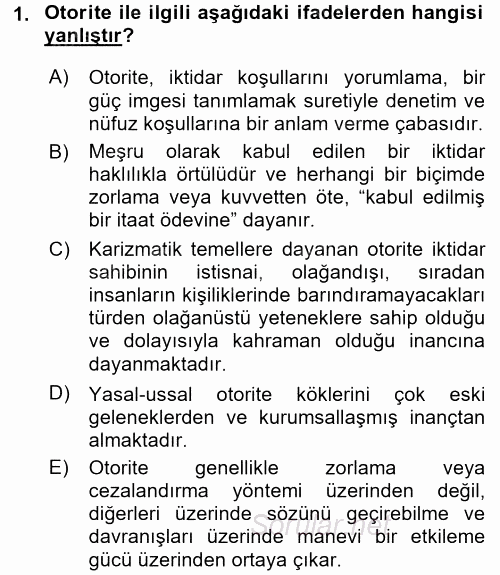 Toplumsal Cinsiyet Çalışmaları 2017 - 2018 Dönem Sonu Sınavı 1.Soru