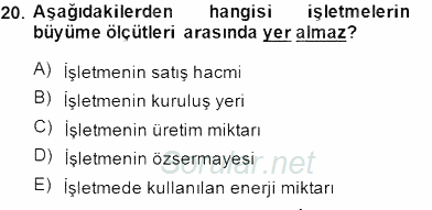 Spor Finansmanı 2014 - 2015 Dönem Sonu Sınavı 20.Soru