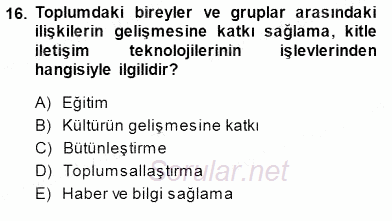 Okulöncesinde Öğretim Teknolojileri Ve Materyal Tasarımı 2014 - 2015 Ara Sınavı 16.Soru