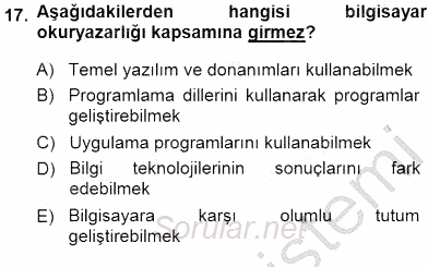 Okulöncesinde Öğretim Teknolojileri Ve Materyal Tasarımı 2014 - 2015 Ara Sınavı 17.Soru