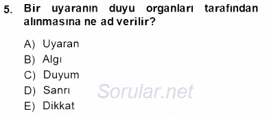 Tüketici Davranışları 2014 - 2015 Dönem Sonu Sınavı 5.Soru