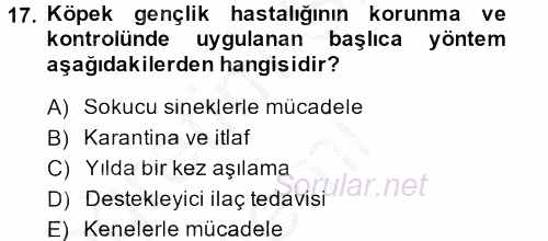 Viroloji 2014 - 2015 Dönem Sonu Sınavı 17.Soru