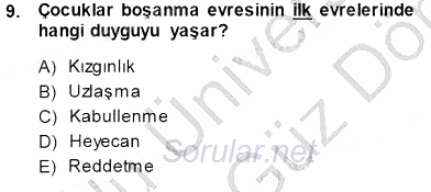 Çocuk Ruh Sağlığı 2013 - 2014 Dönem Sonu Sınavı 9.Soru