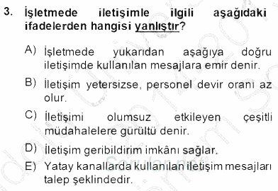 Otel İşletmelerinde Konaklama Hizmetleri 2014 - 2015 Dönem Sonu Sınavı 3.Soru