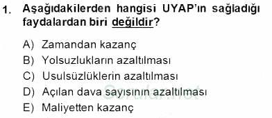 Ulusal Yargı Ağı Projesi 1 2014 - 2015 Dönem Sonu Sınavı 1.Soru