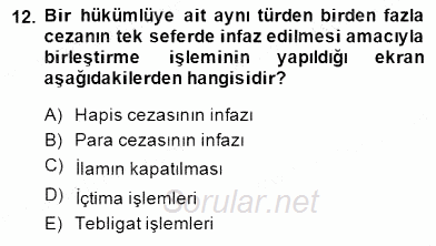 Ulusal Yargı Ağı Projesi 1 2014 - 2015 Dönem Sonu Sınavı 12.Soru