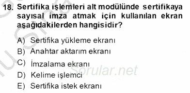 Ulusal Yargı Ağı Projesi 1 2014 - 2015 Dönem Sonu Sınavı 18.Soru