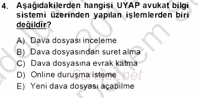 Ulusal Yargı Ağı Projesi 1 2014 - 2015 Dönem Sonu Sınavı 4.Soru