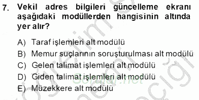 Ulusal Yargı Ağı Projesi 1 2014 - 2015 Dönem Sonu Sınavı 7.Soru