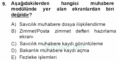 Ulusal Yargı Ağı Projesi 1 2014 - 2015 Dönem Sonu Sınavı 9.Soru