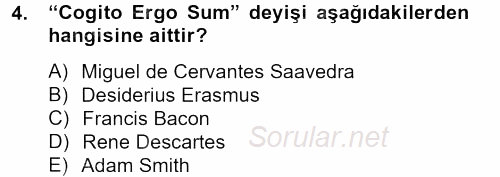 Medya ve Etik 2013 - 2014 Tek Ders Sınavı 4.Soru