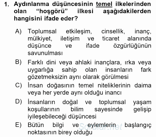 Sosyolojide Araştırma Yöntem ve Teknikleri 2016 - 2017 Dönem Sonu Sınavı 1.Soru