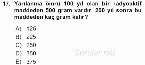 Matematik 1 2015 - 2016 Ara Sınavı 17.Soru