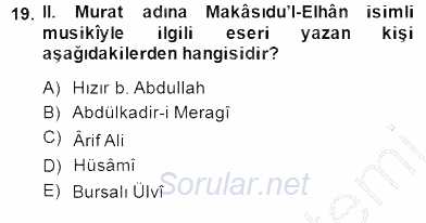 XIV-XV. Yüzyıllar Türk Edebiyatı 2014 - 2015 Ara Sınavı 19.Soru
