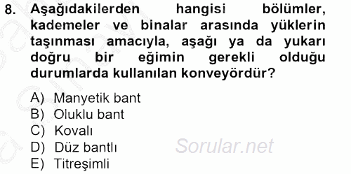 Lojistikte Teknoloji Kullanımı 2012 - 2013 Ara Sınavı 8.Soru