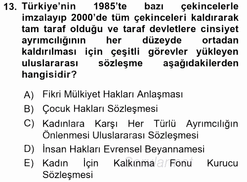 Sosyal Bilimlerde Temel Kavramlar 2017 - 2018 3 Ders Sınavı 13.Soru