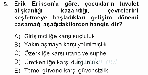 İş ve Yaşamda Motivasyon 2014 - 2015 Ara Sınavı 5.Soru