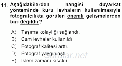 Fotoğraf Tarihi 2015 - 2016 Dönem Sonu Sınavı 11.Soru