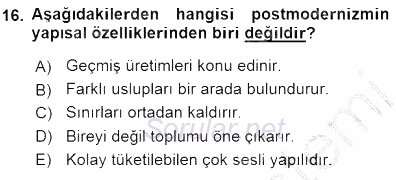 Fotoğraf Tarihi 2015 - 2016 Dönem Sonu Sınavı 16.Soru