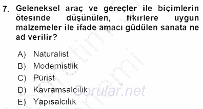 Fotoğraf Tarihi 2015 - 2016 Dönem Sonu Sınavı 7.Soru